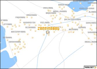 map of Zarrīnābād