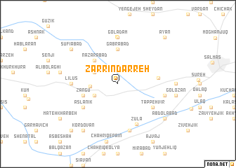 map of Zarrīn Darreh