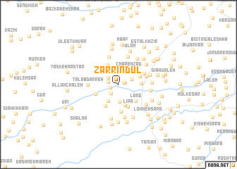 map of Zarrīn Dūl