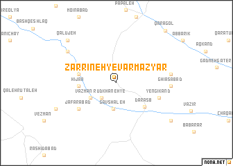 map of Zarrīneh-ye Varmazyār