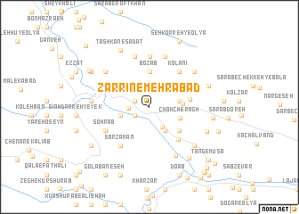 map of Zarrīn-e Mehrābād