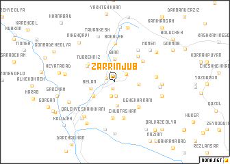 map of Zarrīn Jūb