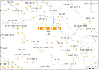 map of Zarrīn Khānī