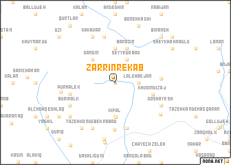 map of Zarrīn Rekāb