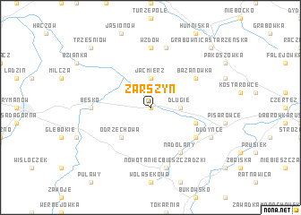 map of Zarszyn