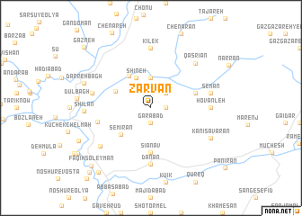 map of Zarvān