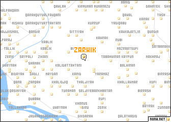 map of Zārwīk