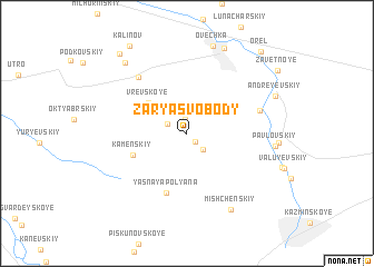 map of (( Zarya Svobody ))