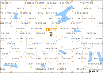 map of Zaryń