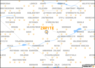 map of Zaryte