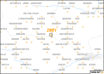 map of Žáry