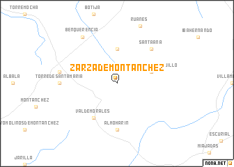 map of Zarza de Montánchez