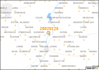 map of Zarzecze