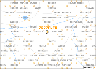 map of Zarzewek