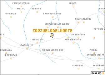 map of Zarzuela del Monte