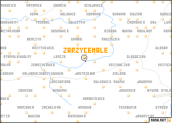 map of Zarzyce Małe