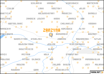 map of Zarzyna