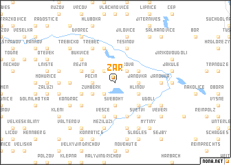 map of Žár