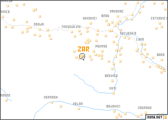 map of Žar