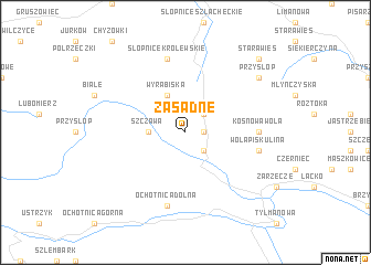 map of Zasadne