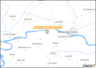 map of Zasavica Druga