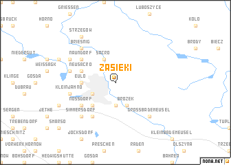 map of Zasieki