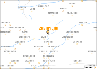 map of Zasinyčiai