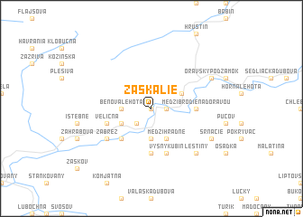 map of Záskalie