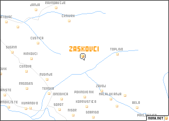 map of Zaskovci