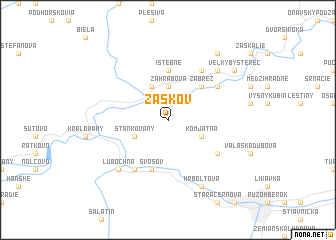 map of Žaškov