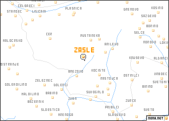 map of Zašle