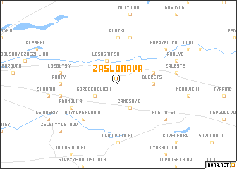 map of Zaslonava