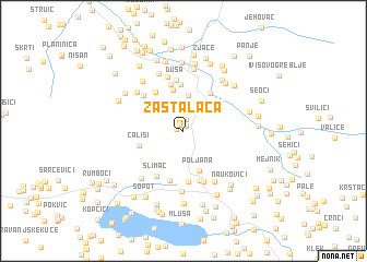 map of Zastalača