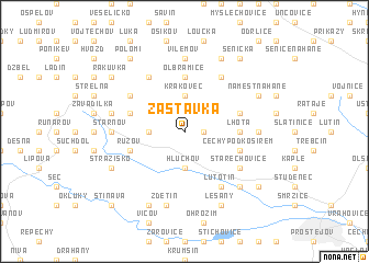 map of Zastávka