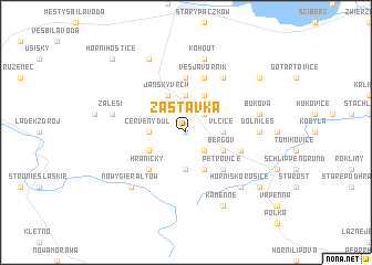 map of Zastávka