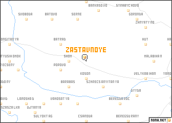 map of Zastavnoye