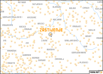 map of Zastijenje