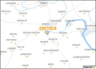 map of Zastînca