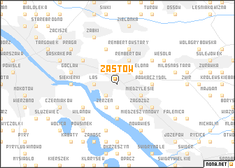 map of Zastów