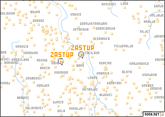 map of Zastup