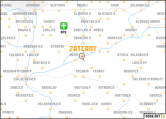 map of Žatčany