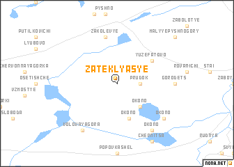 map of Zateklyasʼye