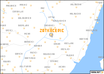 map of Zatka Čepić