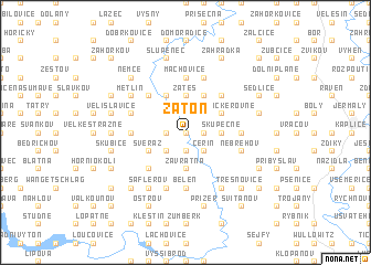 map of Zátoň