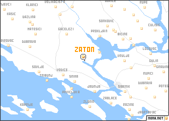 Zaton (Croatia) map - nona.net