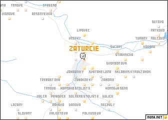 map of Záturčie