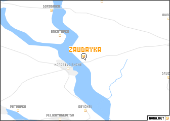 map of Zaudayka