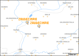 map of Zau de Cîmpie