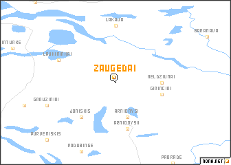 map of Žaugėdai