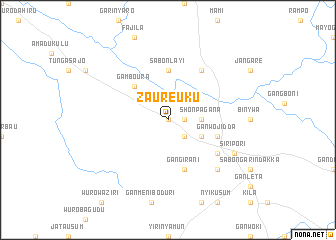 map of Zaure Uku